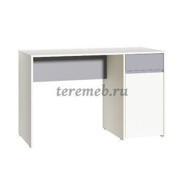 Детская Торонто вариант 1, Материалы: ЛДСП; ПВХ; ДВП; Зеркало; Металл, Цвет: Белый шагрень/Стальной серый