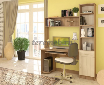 Стол компьютерный Интел-2 (ясень шимо тёмный/ясень шимо светлый) - фото товара, ракурс 1