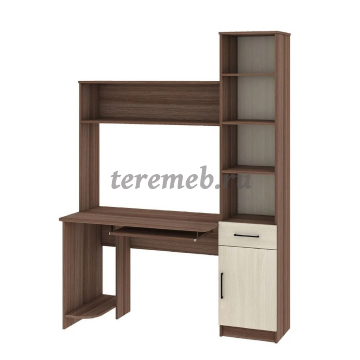 Стол компьютерный Интел-2 (ясень шимо тёмный/ясень шимо светлый), цена 11550 руб. - фото товара, ракурс 2