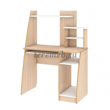 Стол компьютерный Интел-17 (дуб сонома/белый снег) - фото товара, ракурс 1