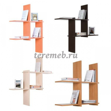 Полка навесная Кубик-3 (венге), цена 1400 руб. - фото товара, ракурс 2