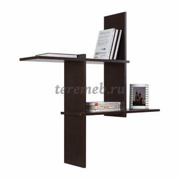 Полка навесная Кубик-3 (венге) - фото товара, ракурс 1