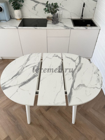 Обеденная группа: Стол раздвижной Универсальный (белый) + Стулья Элион (белый) - фото товара, ракурс 6