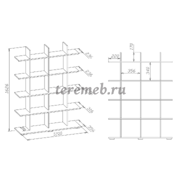 Стеллаж Сокол СТ-5 Сокол (белый), цена 7050 руб. - фото товара, ракурс 2