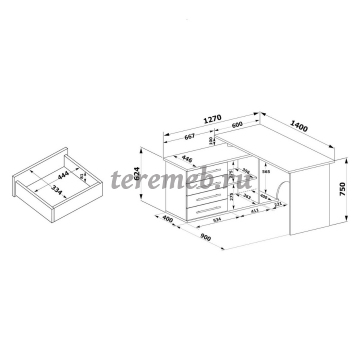 Стол компьютерный Сокол КСТ-109 (дуб делано), Материалы: ЛДСП; ПВХ; ДВП; Металл, Цвет: Дуб делано