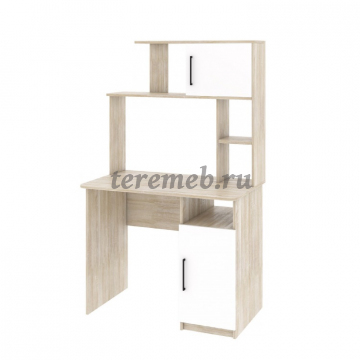 Стол компьютерный Интел-12 (дуб сонома/белый снег), цена 10200 руб. - фото товара, ракурс 2