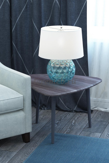 Стол журнальный Квинс (черный сатин/грецкий орех) - фото товара, ракурс 1