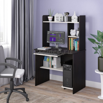 Стол компьютерный Интел-1 (бодега тёмный/бодега светлый) - фото товара, ракурс 1