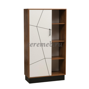 Шкаф комбинированный Гамма 54.06 (таксония/белый) - фото товара, ракурс 1