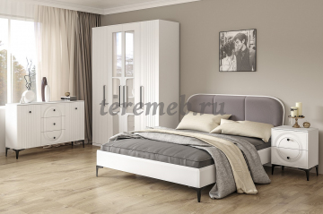 Комод Валенсия 13.309.01, Материалы: ЛДСП; МДФ; ПВХ; ДВП; Металл, Цвет: Белый шагрень/Белый шагрень