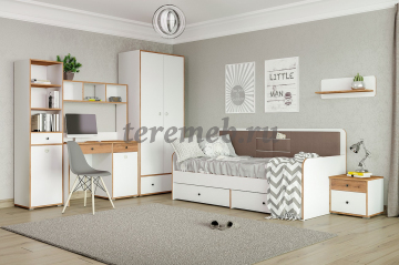 Стол письменный Вуди 12.42, Материалы: ЛДСП; ДВП; Пластик; Металл, Цвет: Дуб крафт золотой/Белый