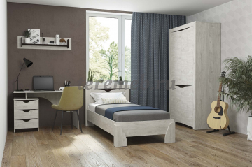 Кровать 0,9 Лючия 33.07 с настилом, цена 9750 руб. - фото товара, ракурс 2