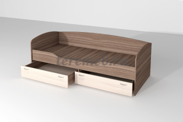 Кровать Бриз 2 (ясень шимо темный/ясень шимо светлый), цена 11350 руб. - фото товара, ракурс 2