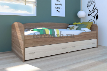 Кровать Бриз 2 (ясень шимо темный/ясень шимо светлый) - фото товара, ракурс 1