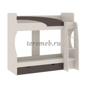 Кровать двухъярусная Карамель 77-02 (анкор светлый/бодега тёмный) - фото товара, ракурс 1