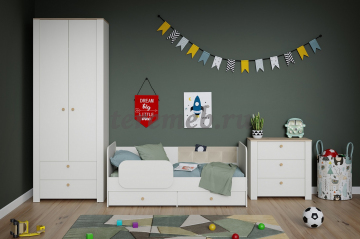 Детская Джастин вариант 1, Артикул ДМ-627, Размеры (ДхГхВ): По модульно