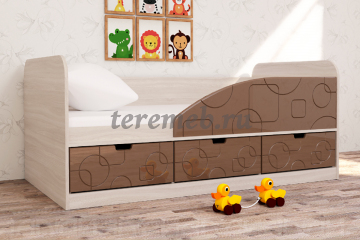 Детская Бриз МДФ (квадрат, ясень шимо светлый/шоколад) вариант 4 - фото товара, ракурс 4