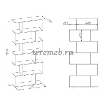 Стеллаж СТ-1 Сокол (венге), цена 7000 руб. - фото товара, ракурс 2