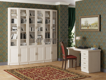 Шкаф угловой приставной В-21 Оливия (вудлайн кремовый/аруша венге), Артикул КШ-658, Размеры (ДхГхВ): 392 х (302-190) х 2396 мм