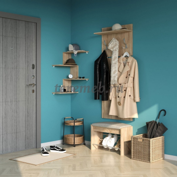 Полка угловая ПК-7 (дуб сонома), Материалы: ЛДСП; ПВХ, Цвет: Дуб сонома