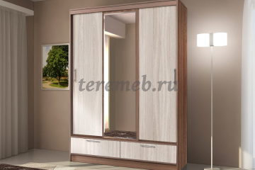 Шкаф-купе 009 Диал (ясень шимо темный/ясень шимо светлый) - фото товара, ракурс 1