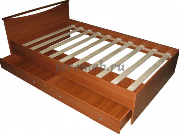 Кровать 1,6 Мелисса (2 ящика), цена 13350 руб. - фото товара, ракурс 2