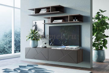 Полка навесная Саммит НМ 011.92 Х (анкор тёмный), цена 2350 руб. - фото товара, ракурс 2