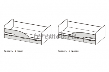 Кровать Бриз-4 МДФ (волна, ясень шимо светлый/шоколад), цена 11500 руб. - фото товара, ракурс 2