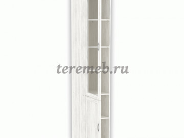 Шкаф для книг Гарун 202 левый, Материалы: ЛДСП; МДФ; ПВХ; ДВП; Стекло, Цвет: Арктика, Дуб сонома, Венге/Дуб молочный