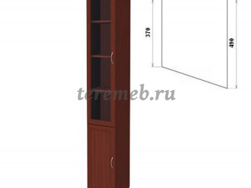 Шкаф для книг Гарун 202 левый, Артикул 2029307, Размеры (ДхГхВ): 360 х (370х490) х 2216 мм