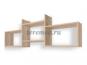 Полка навесная Кубик-6 (дуб сонома) - фото товара, ракурс 1