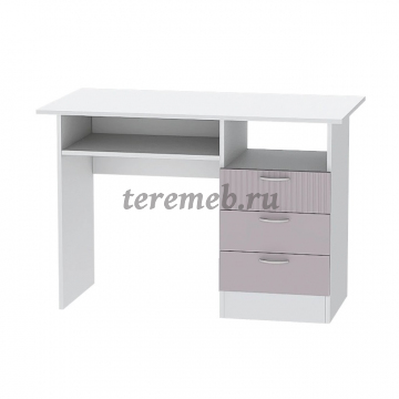 Детская Бриз МДФ (полосы, белый/ирис) вариант 6, Артикул ДМ-801, Размеры (ДхГхВ): По модульно