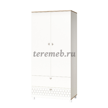 Детская Эйп вариант 2, Материалы: ЛДСП; ПВХ; ДВП; Металл; Пластик, Цвет: Дуб белый/Белый шагрень