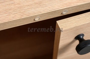 Комод Брюс 16.233, Материалы: ЛДСП; ПВХ; ДВП; Металл, Цвет: Сантьяго/Чёрный