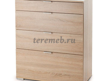 Комод НК-1 Вентал, Материалы: ЛДСП; ПВХ; ДВП;, Металл; Пластик, Цвет: Белый, Дуб сонома, Венге