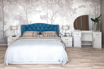 Кровать 1,6 Классика арт.002 М1 (Night blue), Артикул Д-969, Размеры (ДхГхВ): 2060 х 1745 х 1100 мм, спальное место:, 1600 х 2000 мм