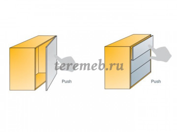 Толкатель Push Latch система открытия нажатием, Артикул 915-0X59-381-K2, Размеры (ДхГхВ): 124 х 12 х 20 мм
